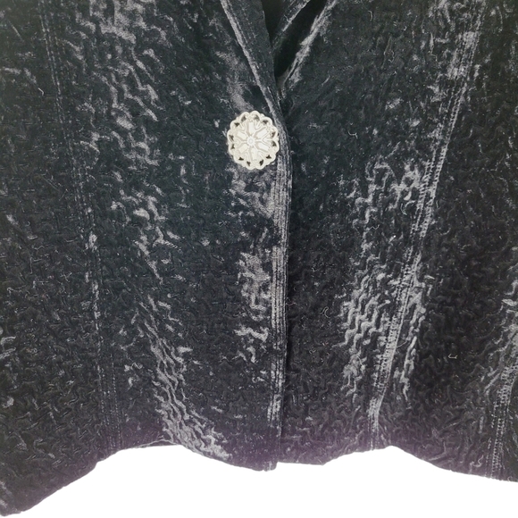 Chico's black Velvet blazer size 1 (M) - Picture 4 of 12